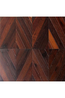 0525-豪爵世家炭化刷油橡木（倒角）-14X390X390mm